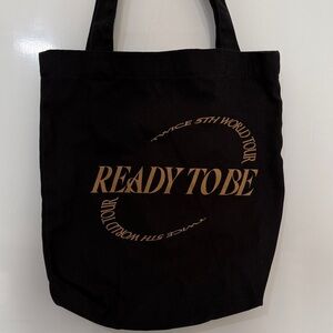 TWICE 5th world tour READY TO BE Black Tote Bag K pop merch rare